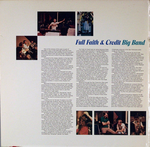Full Faith & Credit Big Band With Madeline Eastman - Jazzfaire (VG+) (Vinyl LP)