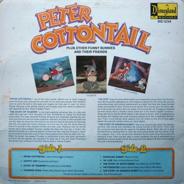 Peter Cottontail (Plus Other Funny Bunnies And Their Friends) (Vinyl, VG) (Vinyl LP)