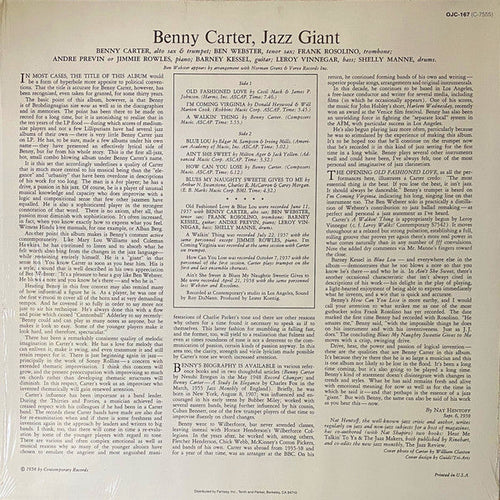 Carter, Benny - Jazz Giant (Vinyl, VG+) (Vinyl LP)