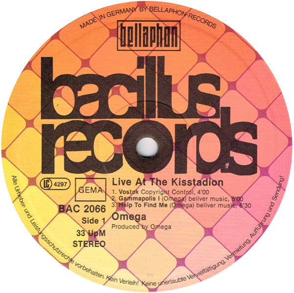 Omega  - Live At The Kisstadion (VG) (Vinyl LP)