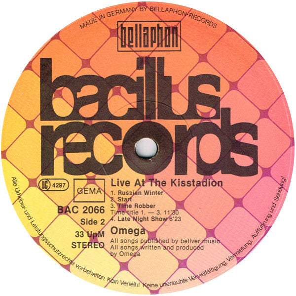 Omega  - Live At The Kisstadion (VG) (Vinyl LP)