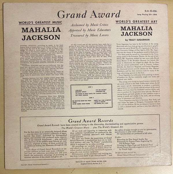 Jackson, Mahalia - The World's Greatest Gospel Singer (VG+) (Vinyl LP)