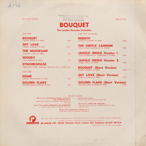 London Recorder Ensemble - Bouquet (VG) (Vinyl LP)