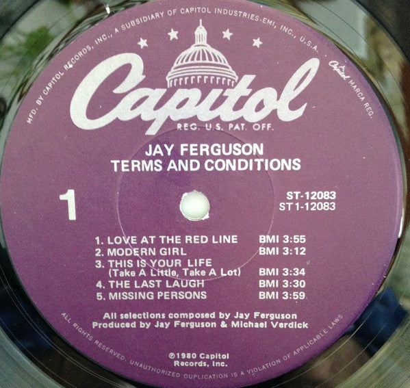 Ferguson, Jay - Terms And Conditions (VG+) (Vinyl LP)