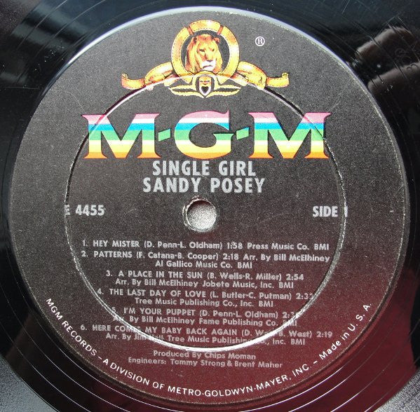 Posey, Sandy - Single Girl (Vinyl, VG) (Vinyl LP)