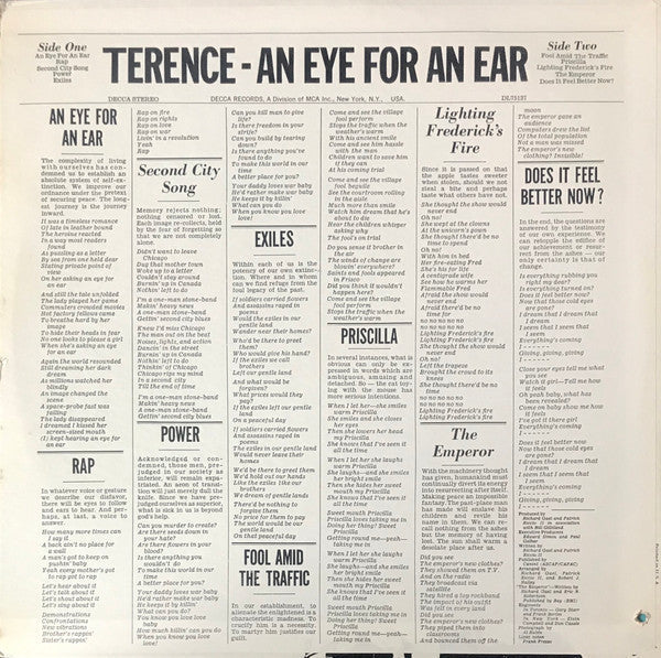 Terence - An Eye For An Ear (M) (Vinyl LP)