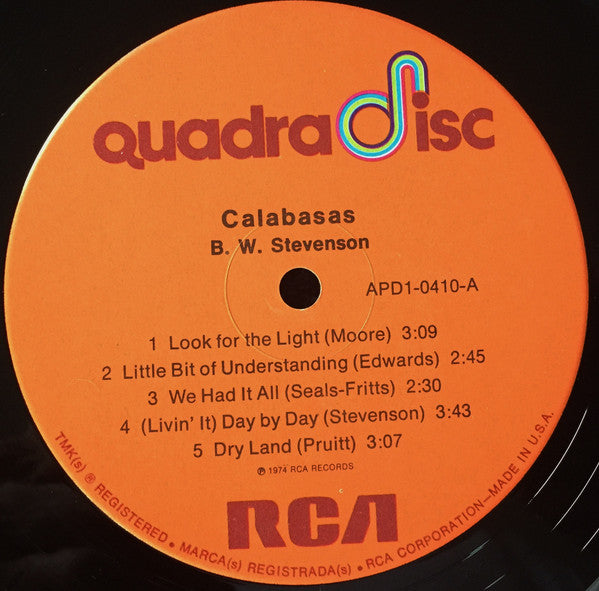 Stevenson, B.W. - Calabasas (VG+) (Vinyl LP)