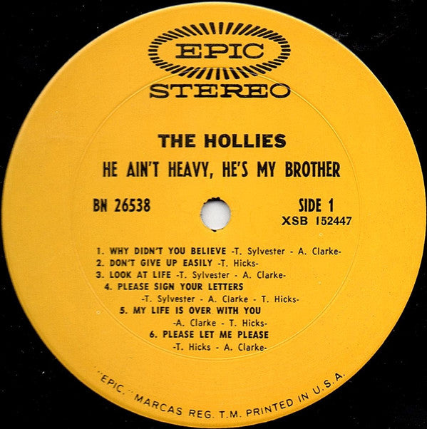 Hollies - He Ain't Heavy, He's My Brother (VG) (Vinyl LP)