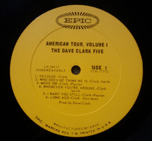 Clark, Dave Five - American Tour (VG) (Vinyl LP)