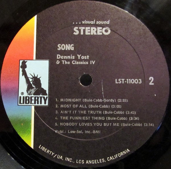 Yost, Dennis & the Classics IV - Song (VG, 1970) (Vinyl LP)
