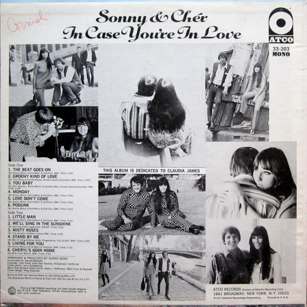 Sonny & Cher - In Case You're In Love (VG+) (Vinyl LP)