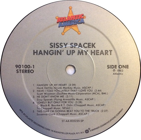 Spacek, Sissy  - Hangin' Up My Heart (VG+) (Vinyl LP)