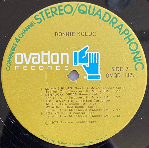 Koloc, Bonnie - Bonnie Koloc (VG) (Vinyl LP)
