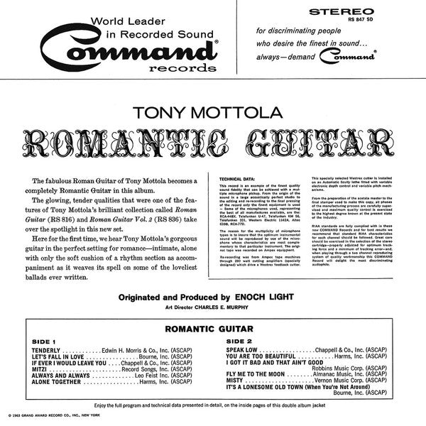 Mottola, Tony - Romantic Guitar (VG+) (Vinyl LP)