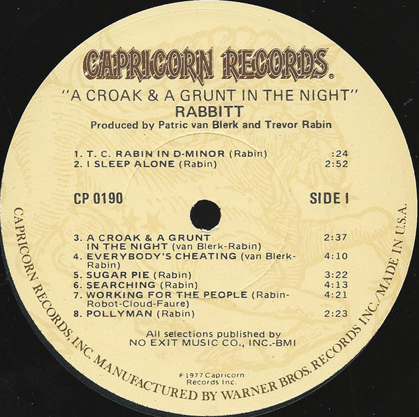 Rabbitt - A Croak & A Grunt In The Night (VG+) (Vinyl LP)