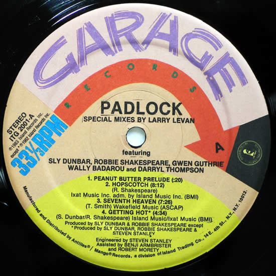 Levan, Larry Featuring Sly Dunbar, Robbie Shakespeare, Gwen Guthrie, Wally Badarou, Darryl Thompson* - Padlock (Special Mixes) (VG+) (Vinyl LP)