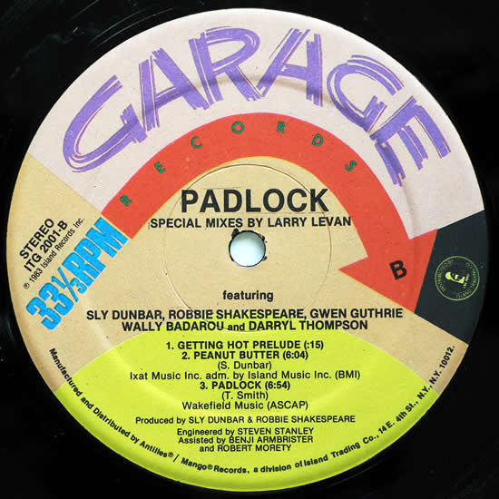 Levan, Larry Featuring Sly Dunbar, Robbie Shakespeare, Gwen Guthrie, Wally Badarou, Darryl Thompson* - Padlock (Special Mixes) (VG+) (Vinyl LP)