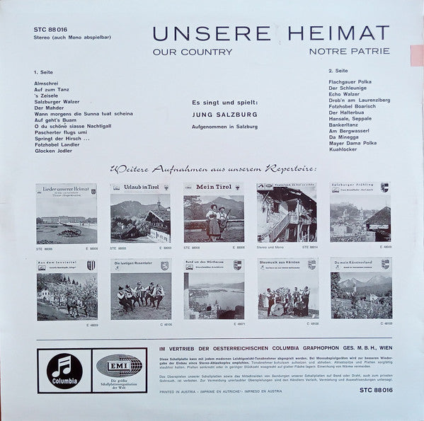 Salzburg, Jung - Unsere Heimat (Vinyl, VG+) (Vinyl LP)