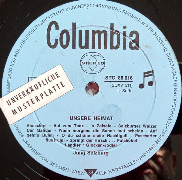 Salzburg, Jung - Unsere Heimat (Vinyl, VG+) (Vinyl LP)