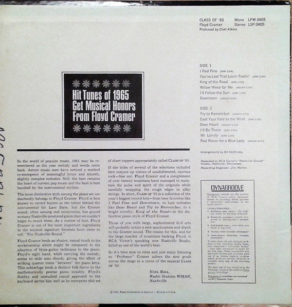 Cramer, Floyd - Class Of '65 (NM or M-) (Vinyl LP)