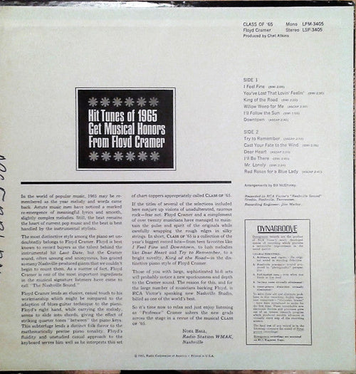 Cramer, Floyd - Class Of '65 (NM or M-) (Vinyl LP)