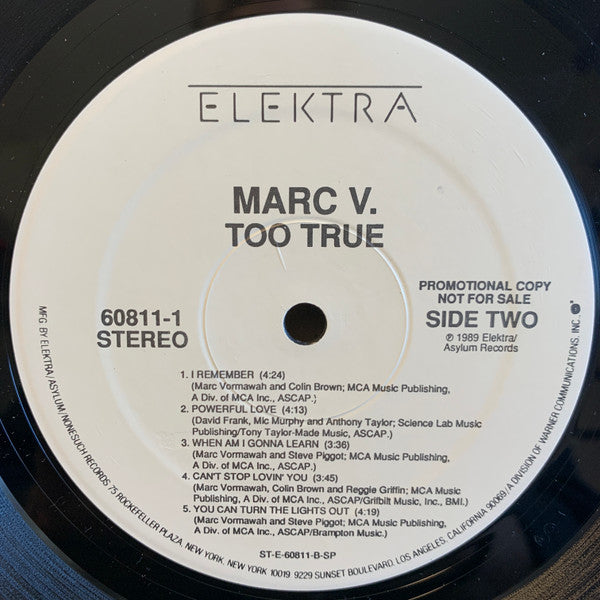 Marc V. - Too True (VG+) (Vinyl LP)