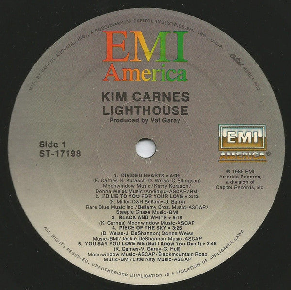 Carnes, Kim - Lighthouse (VG+) (Vinyl LP)