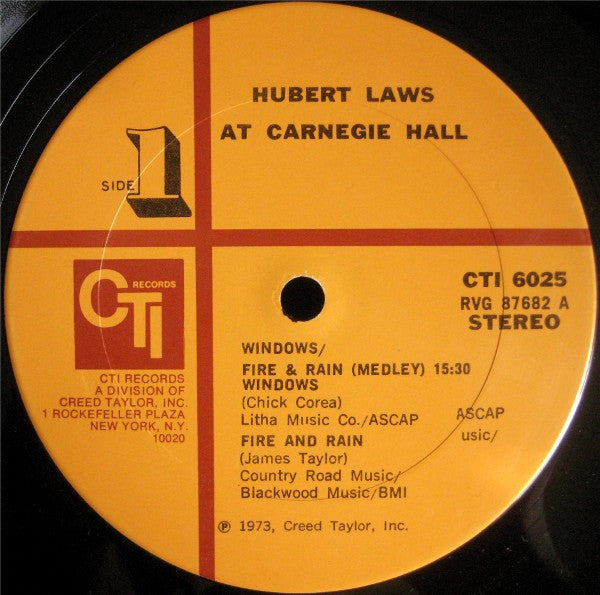 Laws, Hubert - Carnegie Hall (VG+) (Vinyl LP)