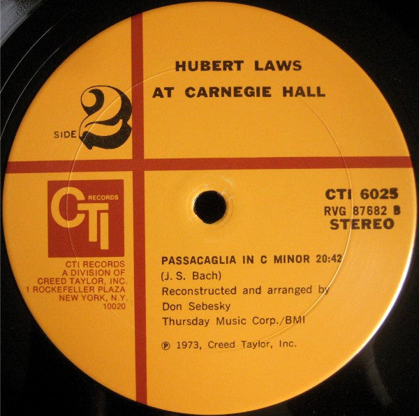 Laws, Hubert - Carnegie Hall (VG+) (Vinyl LP)