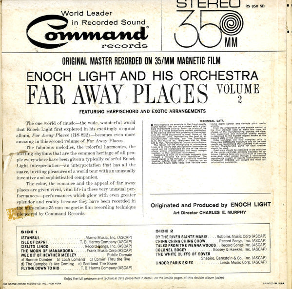 Enoch Light And His Orchestra - Far Away Places Volume 2 (VG+) (Vinyl LP)