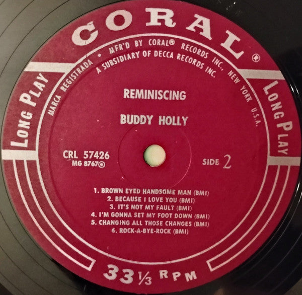 Holly, Buddy - Reminiscing (Vinyl, VG) (Vinyl LP)