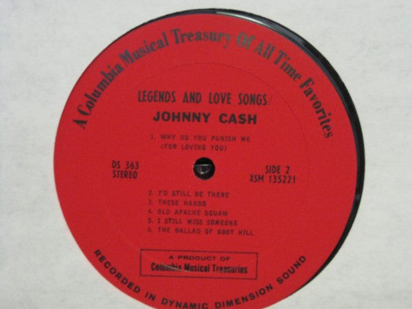 Cash, Johnny - Legends And Love Songs (Vinyl, VG+) (Vinyl LP)