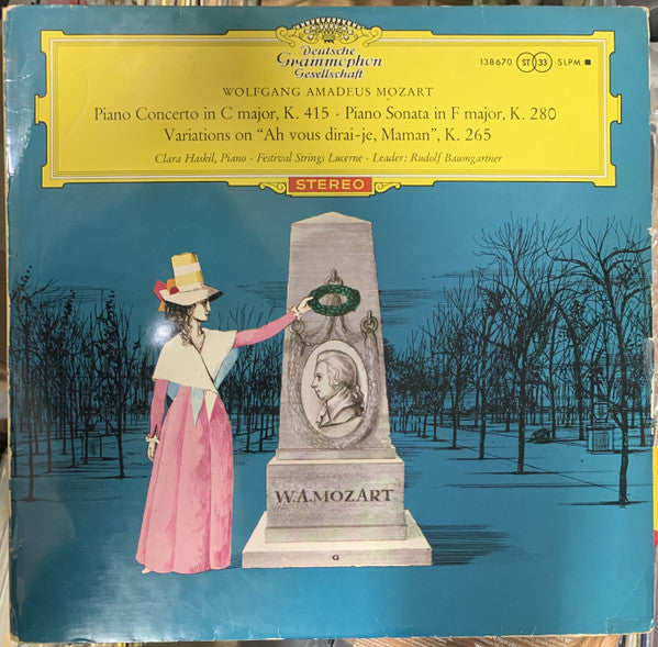 Mozart, Clara Haskil, Festival Strings Lucerne, Rudolf Baumgartner - Klavierkonzert Nr. 13 C-dur KV 415 = Piano Concerto No. 13 In C Major, K.415 (Vinyl, VG+) (Vinyl LP)