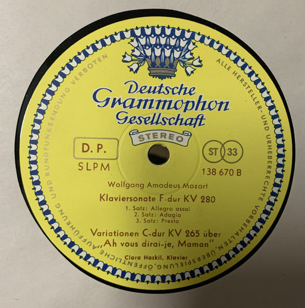 Mozart, Clara Haskil, Festival Strings Lucerne, Rudolf Baumgartner - Klavierkonzert Nr. 13 C-dur KV 415 = Piano Concerto No. 13 In C Major, K.415 (Vinyl, VG+) (Vinyl LP)