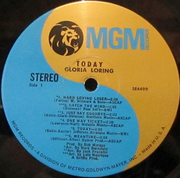 Loring, Gloria - Today (Vinyl, G+) (Vinyl LP)