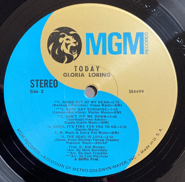 Loring, Gloria - Today (Vinyl, G+) (Vinyl LP)