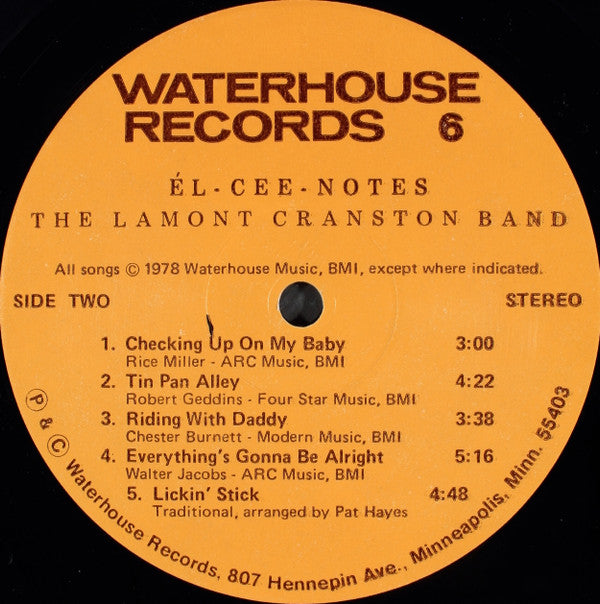 Cranston, Lamont Band - El-Cee-Notes (VG+) (Vinyl LP)