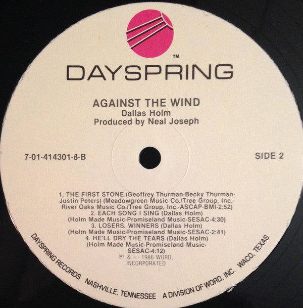 Holm, Dallas - Against The Wind (VG+) (Vinyl LP)