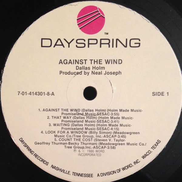 Holm, Dallas - Against The Wind (VG+) (Vinyl LP)