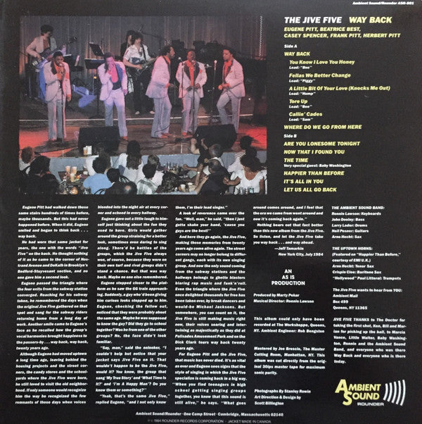 Jive Five - Way Back (M) (Vinyl LP)