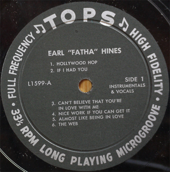 Hines, Earl "Fatha" - The Incomparable Earl "Fatha" Hines (Vinyl, VG) (Vinyl LP)