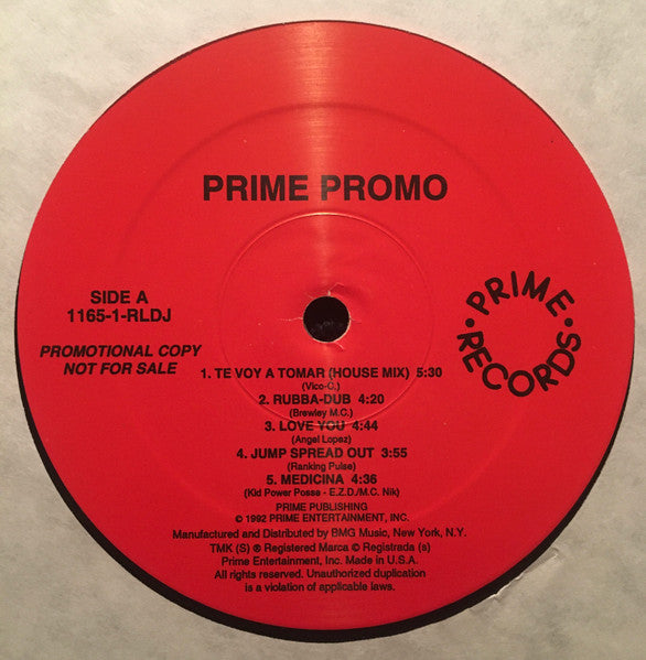 Various - Prime Records - Prime Promo (M) (Vinyl LP)