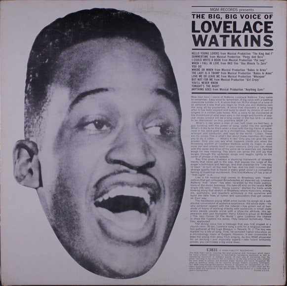 Watkins, Lovelace - The Big, Big Voice Of Lovelace Watkins (VG) (Vinyl LP)