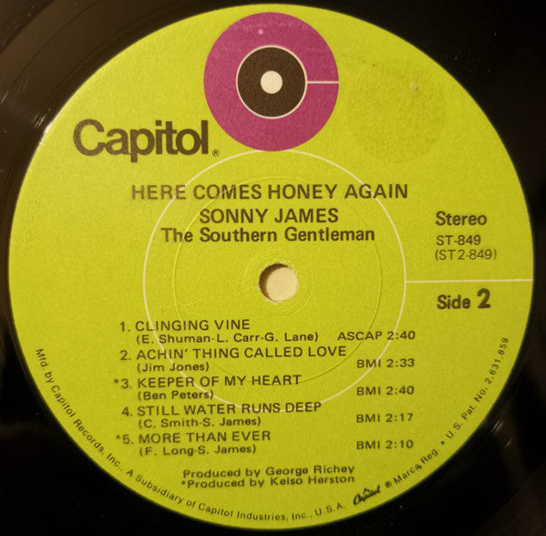 James, Sonny - Here Comes Honey Again (Vinyl, VG+) (Vinyl LP)