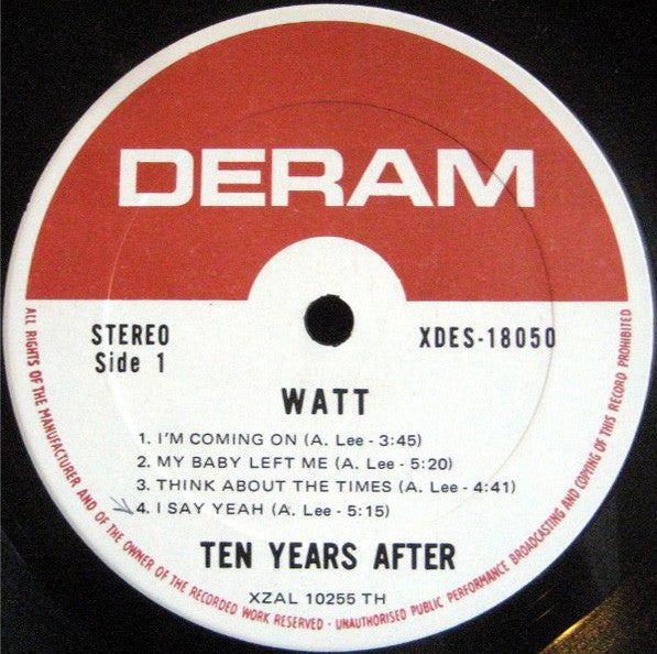 Ten Years After - Watt (Vinyl, VG) (Vinyl LP)
