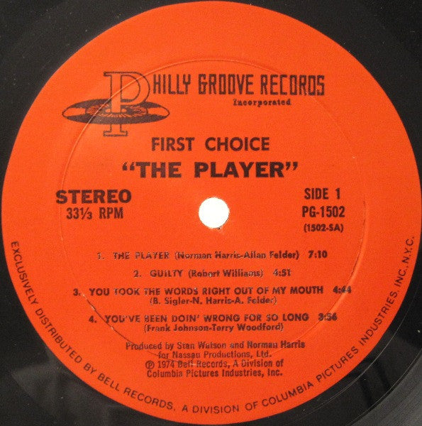 First Choice - The Player (VG) (Vinyl LP)