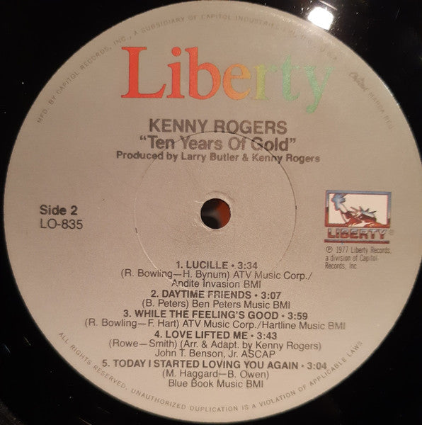 Rogers, Kenny - Ten Years Of Gold (Vinyl, M) (Vinyl LP)