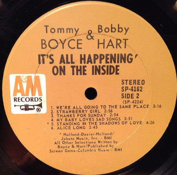 Boyce, Tommy & Bobby Hart - It's All Happening On The Inside (VG+) (Vinyl LP)