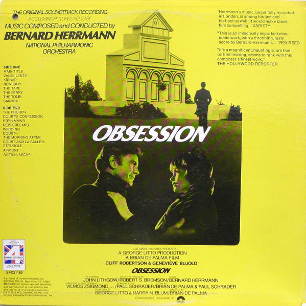 Obsession (The Original Soundtrack Recording) (NM or M-) (Vinyl LP)