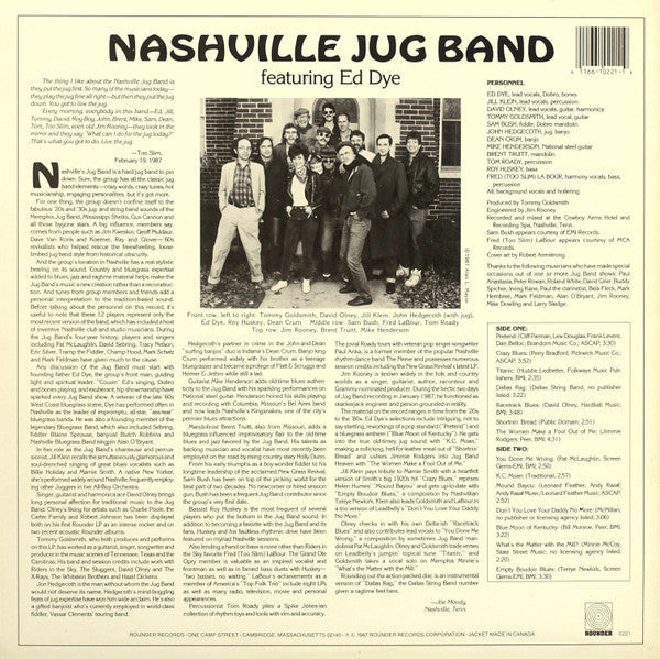 Nashville Jug Band Featuring Ed Dye - Nashville Jug Band (VG+) (Vinyl LP)